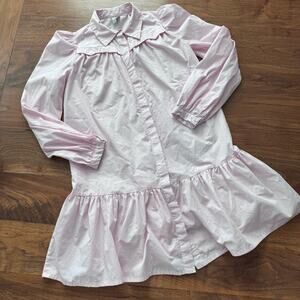 ASOS Pink Ruffled Long Sleeve Western Shirt Dress